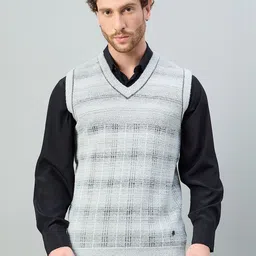 Duke Men Checked Sweater Vest-picture-47