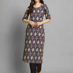 Ethnic basket Women Multicoloured Poly Crepe Kurta Sets-picture-11