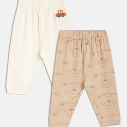 MINI KLUB Boys Pack Of 2 Printed Cotton Joggers Trousers-picture-5