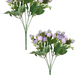 TAYHAA Lavender & Green 2 Pieces Rose Buds Artificial Flower image 4