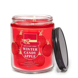 Bath & Body Works Winter Candy Apple Mason Scented Single Wick Candle - 198 g-picture-20