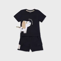 Juniors by Lifestyle Infants Printed Round Neck Boys T-shirt With Shorts-picture-21