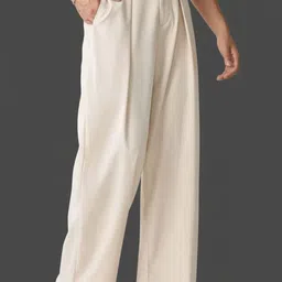 Next One Men Wide-Leg Straight Fit Pleated Trousers-picture-24