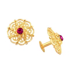 DIVASTRI Gold-Plated Floral Shaped Studs image 2