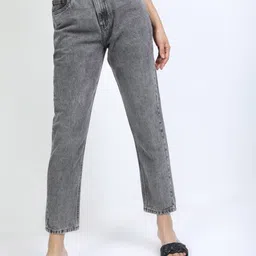 M MODDY Women Jean Straight Fit High-Rise Low Distress Heavy Fade Jeans-picture-19