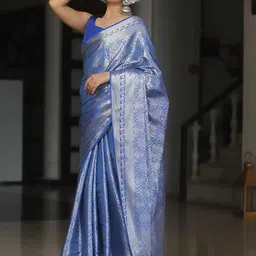 Parampara Ethnic Woven Design Zari Pure Silk Banarasi Saree-picture-31