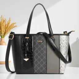 Exotic PU Shopper Satchel-picture-31