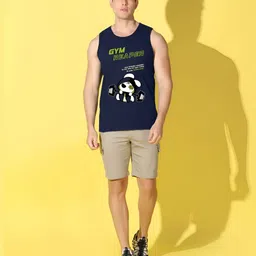 SLOWLORIS Pack Of 2 Printed Gym Vest image 4