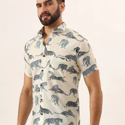 MILLENNIAL MEN Men Comfort Sheer Printed Casual Shirt image 5