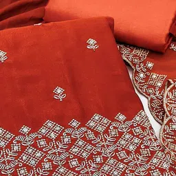 Peachmode Embroidered Unstitched Dress Material image 3