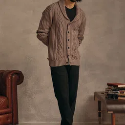 Andamen Men Grindle Cotton Regular Fit Cardigan -S-Reg image 2