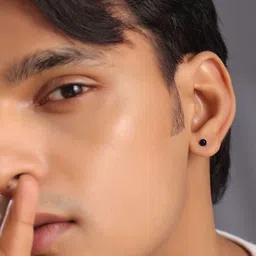 Yellow Chimes Men Set Of 4 Contemporary Studs Earrings image 3