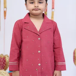Vivedkids Boys Embroidered Regular Kurta with Patiala image 2
