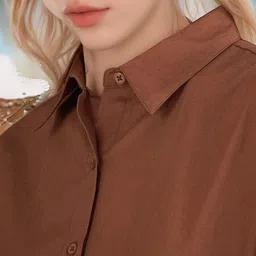 VANGULL Women Shirt Midi Dress with Slits image 3