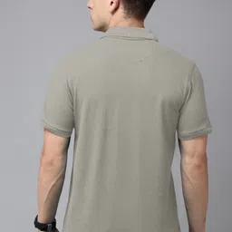 Triptee Men Solid Polo Collar Pure Cotton T-shirt image 5