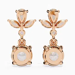 VALANOVA 14 Kt Gold Lab Grown Diamond Studded Earrings - 1.31 g image 4