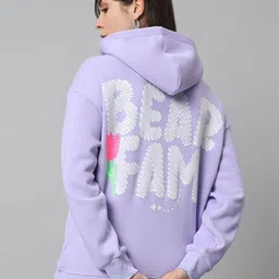 GRIFFEL Women Printed Hooded Pullover Sweatshirt image 1