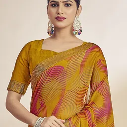 DIVASTRI Poly Chiffon Designer Saree image 4