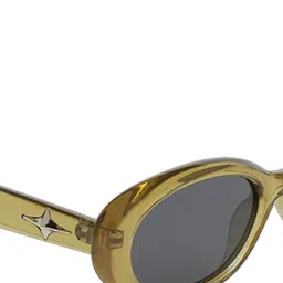 London Rag Women Oval Sunglasses with UV Protected Lens SG138_Golden image 4