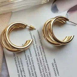 ONUYX Gold Plated Hoop Earrings-picture-26