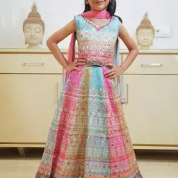 JAY NAGNATH FAB Multi Art Silk Lehenga Choli-picture-37