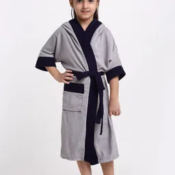creeva Grey & Navy 3XL Bath Robe image 1