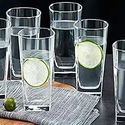 moozico (Pack of 2) Juice Glass Water for Juice, Cocktail, Whiskey, 220 ml Glass Water/Juice Glass image 5