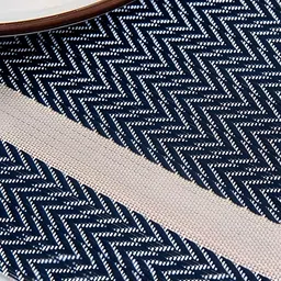UniKart Navy Blue & Brown 6 Pieces Striped Anti-Slip Rectangle Table Placemats image 5