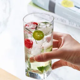 merdwal (Pack of 6) Premium Juice and Water GlassesTransparent, Drinking Water Glasses Stylish Glass Set Water/Juice Glass image 4