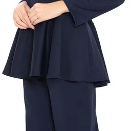 hautemoda Women Tunic and Trouser Set Solid Suit image 3