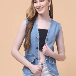 classi kaari Solid Women Waistcoat-picture-15