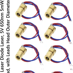 3ree PACK OF 8 Mini Red Laser Diode Laser, 5V 650nm 5m Electronic Components Electronic Hobby Kit image 1