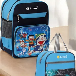 linox doraemon School bag with Lunch bag Waterproof School Bag-picture-12