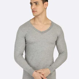 BODYCARE INSIDER Men Grey Solid Thermal Top-image-20
