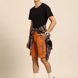 United Colors of Benetton Men Pure Cotton Slim Fit Jersey Shorts-picture-38