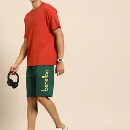 United Colors of Benetton Men Pure Cotton Slim Fit Jersey Shorts-picture-18
