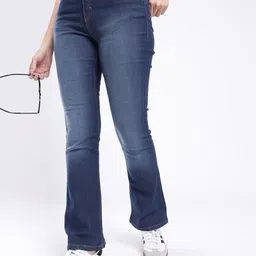 glitchez Women Stretchable Bootcut Light Fade Jeans-image-43