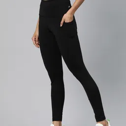 Alcis Women Solid Ankle Length High-Rise Tights image 2