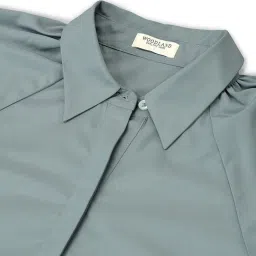 Woodland Green Polyester Solid Shirt image 5