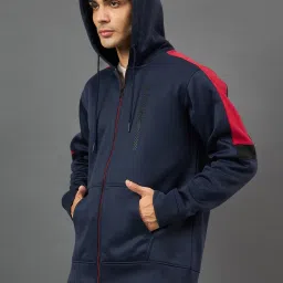 Club York Navy Fleece Regular Fit Colorblock Sweatshirt image 5