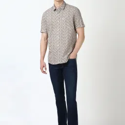 Peter England Multicolored Cotton Slim Fit Floral Print Shirt image 5