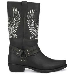 Delize Men's Black Cowboy Boots-picture-2