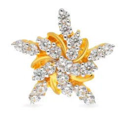 Malabar Gold and Diamonds 22k Gold Floral Nosepin for Women-picture-39