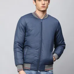 Dennis Lingo Navy Blue Regular Fit Bomber Jackets-picture-19