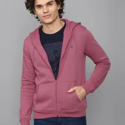 allen solly Men Purple Hooded Neck Full Sleeves Casual Sweatshirt-picture-10