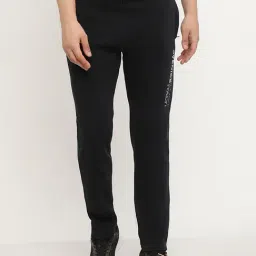 Octave Navy Cotton Regular Fit Trackpants-picture-14