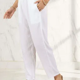Libas White Embroidered Kurta Pant Set With Dupatta image 5