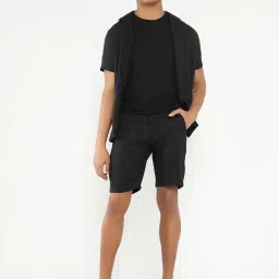 showoffff SHOWOFF Black Cotton Relaxed Fit  Co-Ords image 5