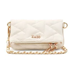 Kazo Off White Small Geometric Handbag image 5