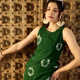 Mabish By Sonal Jain Green Printed Shift Dress image 5
